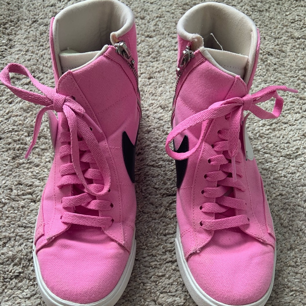 Pink Nike High Top Shoes